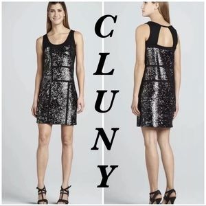 NWT! $388 Retail- Cluny Silk Sequins Sleeveless Slip On Mini Dress